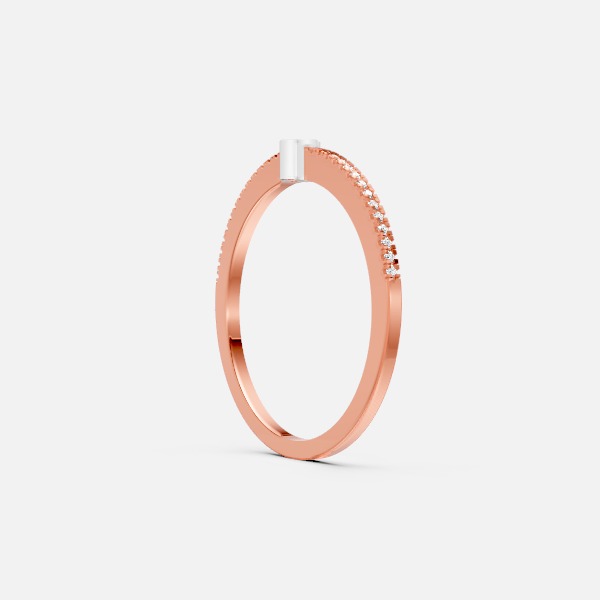 Gorgeous Two Tone Lab Grown Ring